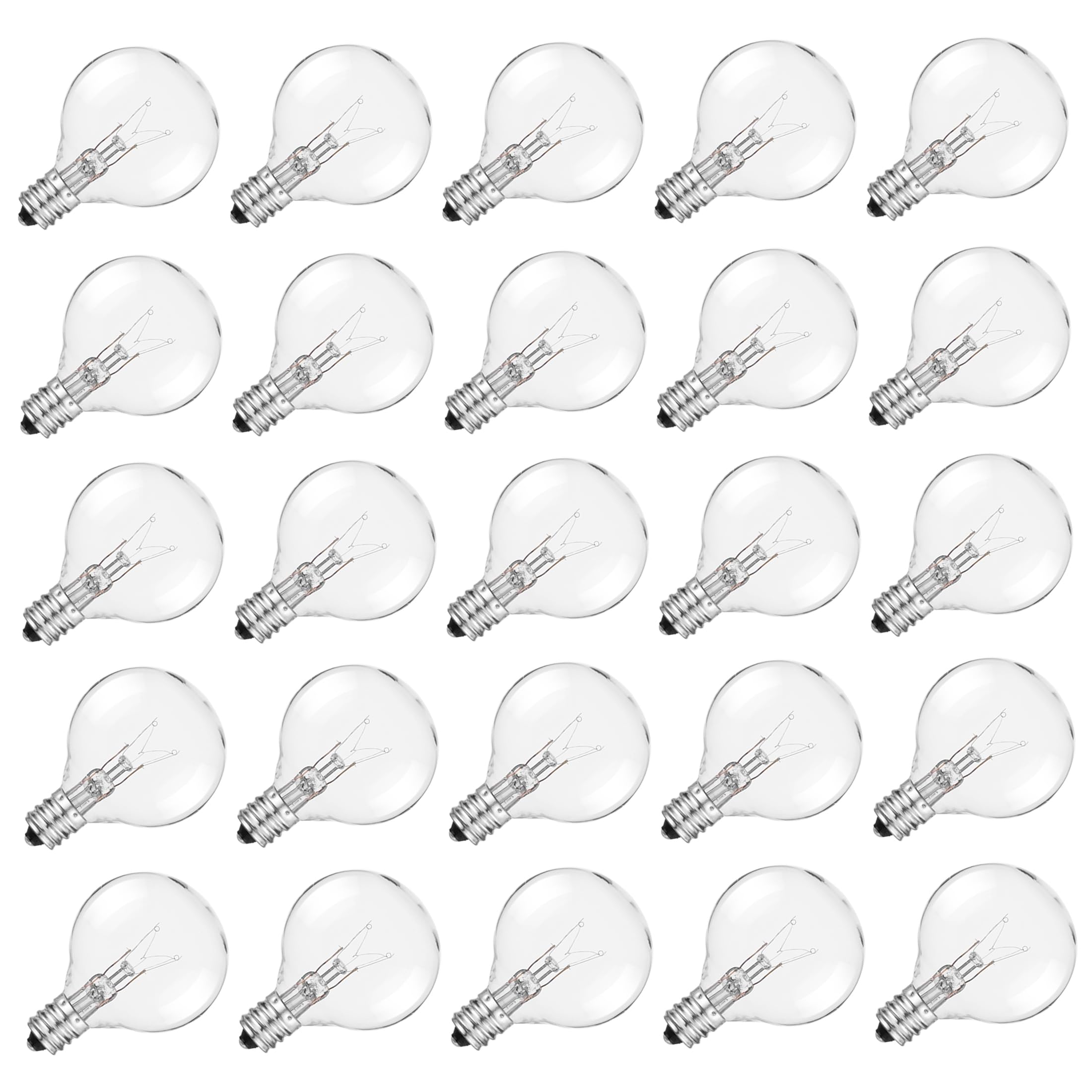 G40 5W 120V Globe Incandescent Glass Bulbs