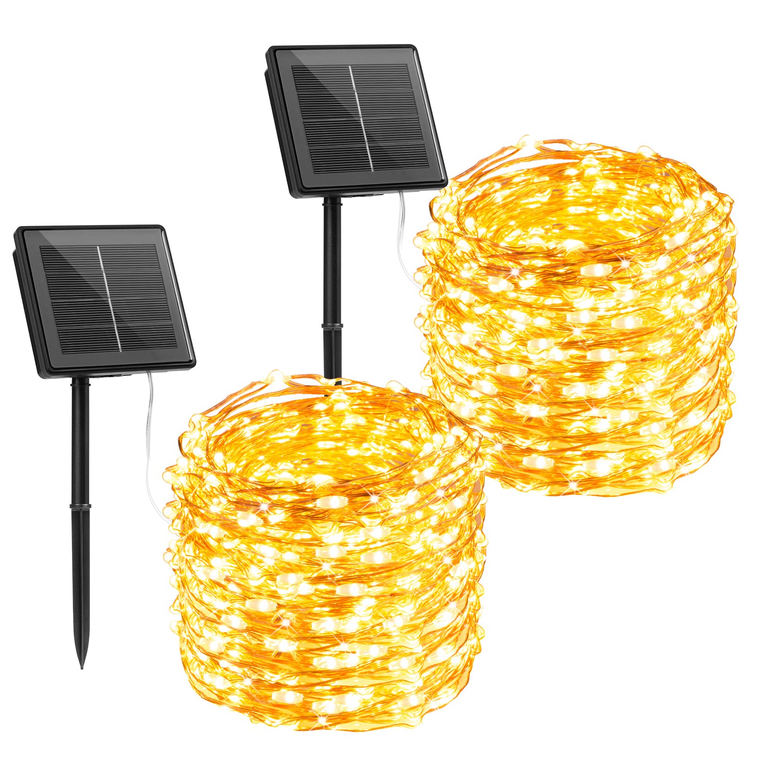 Solar String Lights, Copper Wire, Waterproof, Christmas